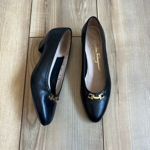 Salvatore Ferragamo Black Leather